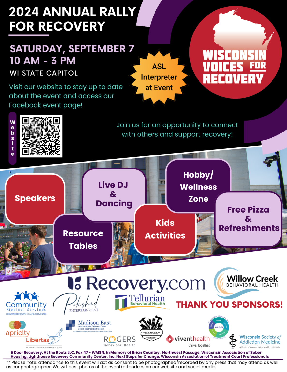 2024 Rally for Recovery Flyer